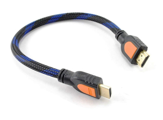 CablesOnline 1-Foot HDMI 1.4 M/M Braided Net Jacket Video/Audio Cable w/Ethernet, (H4-2601N)