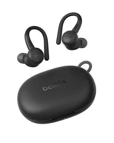 Belkin SoundForm ActiveFit Wireless Earbuds w/Built-in Microphone, USB C Fast Charging, 36H Battery Life, IP54 Water Resistance - Bluetooth Earbuds…