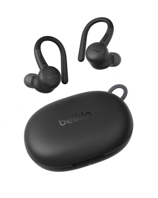 Belkin SoundForm ActiveFit Wireless Earbuds w/Built-in Microphone, USB C Fast Charging, 36H Battery Life, IP54 Water Resistance - Bluetooth Earbuds…