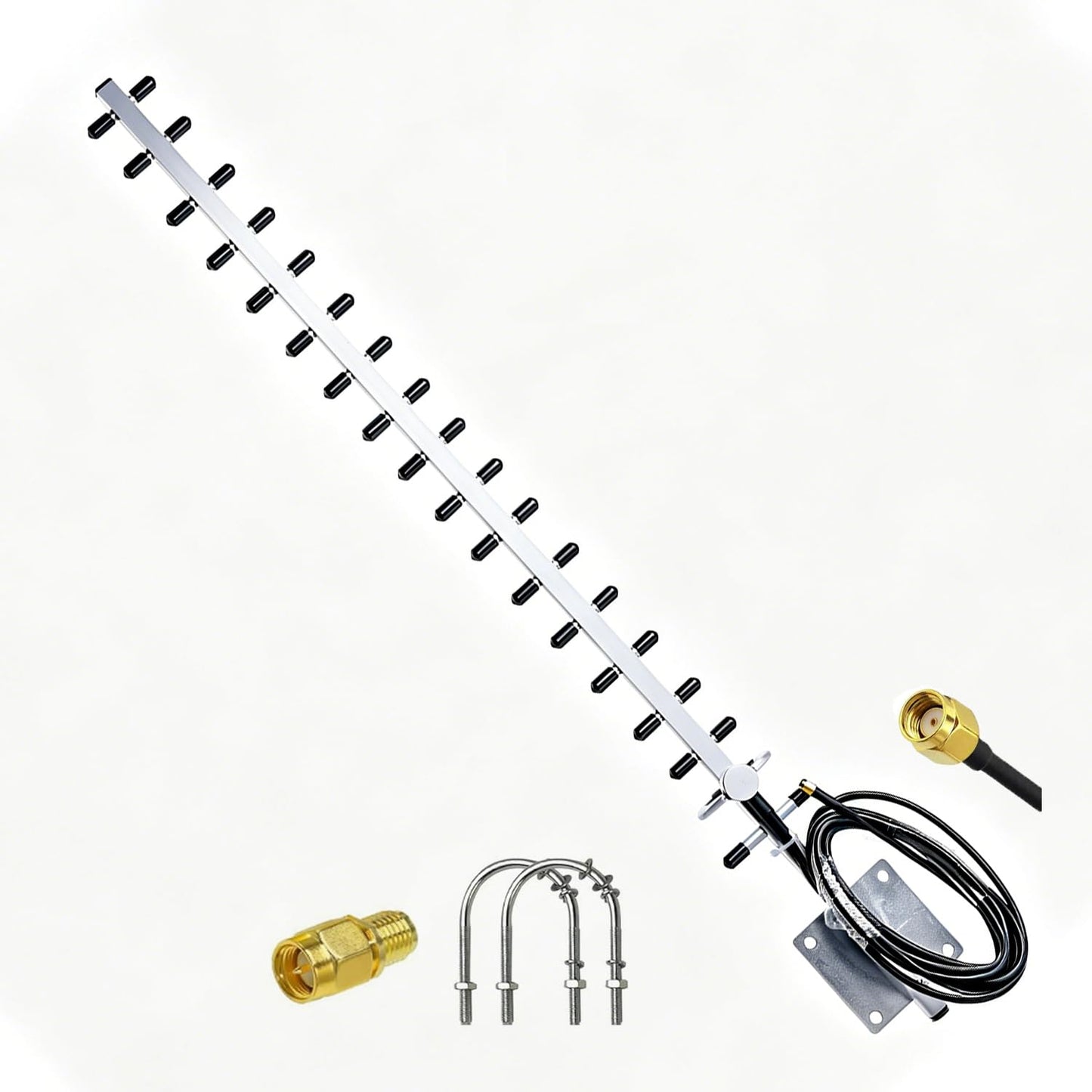 GTOMNI Yagi WiFi Antenna - 12dBi High Gain Directional 2.4GHz Antenna with RP-SMA Male Connector for Wireless Router, Security Camera, PR-SMA Male