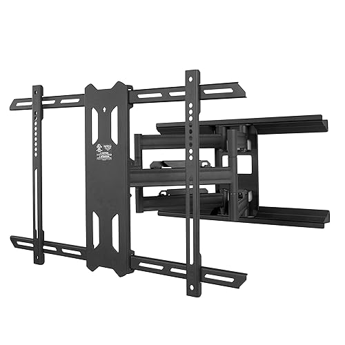 Kanto PDX650 Full Motion Articulating TV Wall Mount for 37-inch to 75-inch TVs | Low Profile with 22" Extension | Integrated Cable Management | Swivel