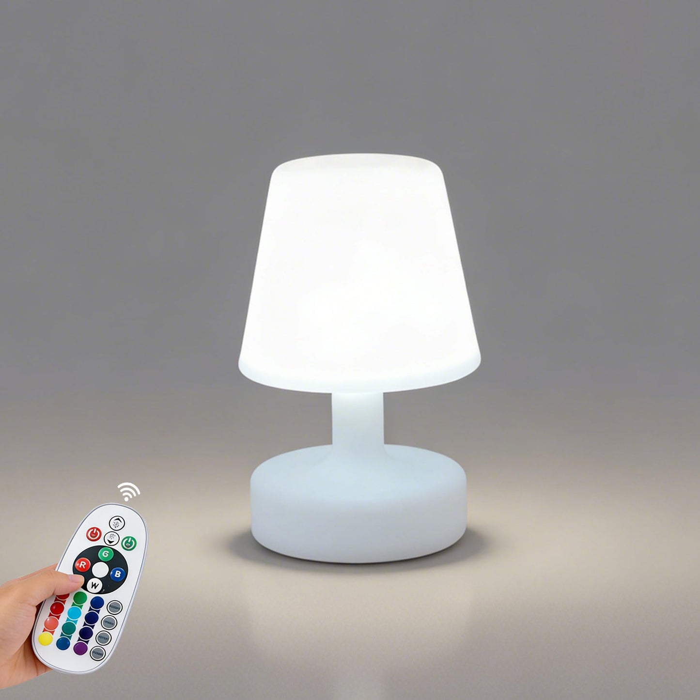 MIUWLXT Outdoor Patio LED Table Lamp,Waterproof Dimmable Color Changing RGB Table Light with Remote Control, Ambient Lighting for Living Room Patio