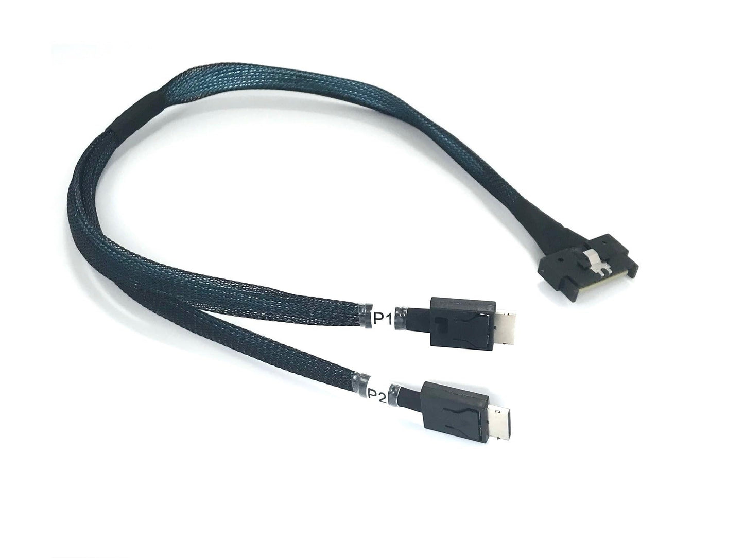 Micro SATA Cables MICIO x8 74P to 2 X Oculink 4i Straight Connector Cable - 450 MM, High-Speed Data Transfer Cable for MICIO to Oculink Connectivity