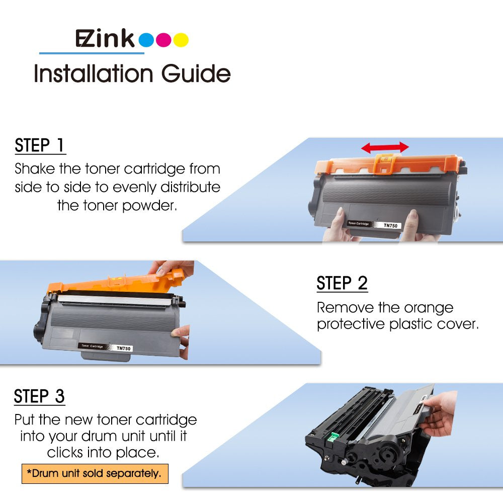 E-Z Ink (TM Compatible Toner Cartridge Replacement for Brother TN750 (4 Black) for DCP-8110DN, DCP-8150DN, DCP-8155DN, HL-5450DN, HL-5470DW