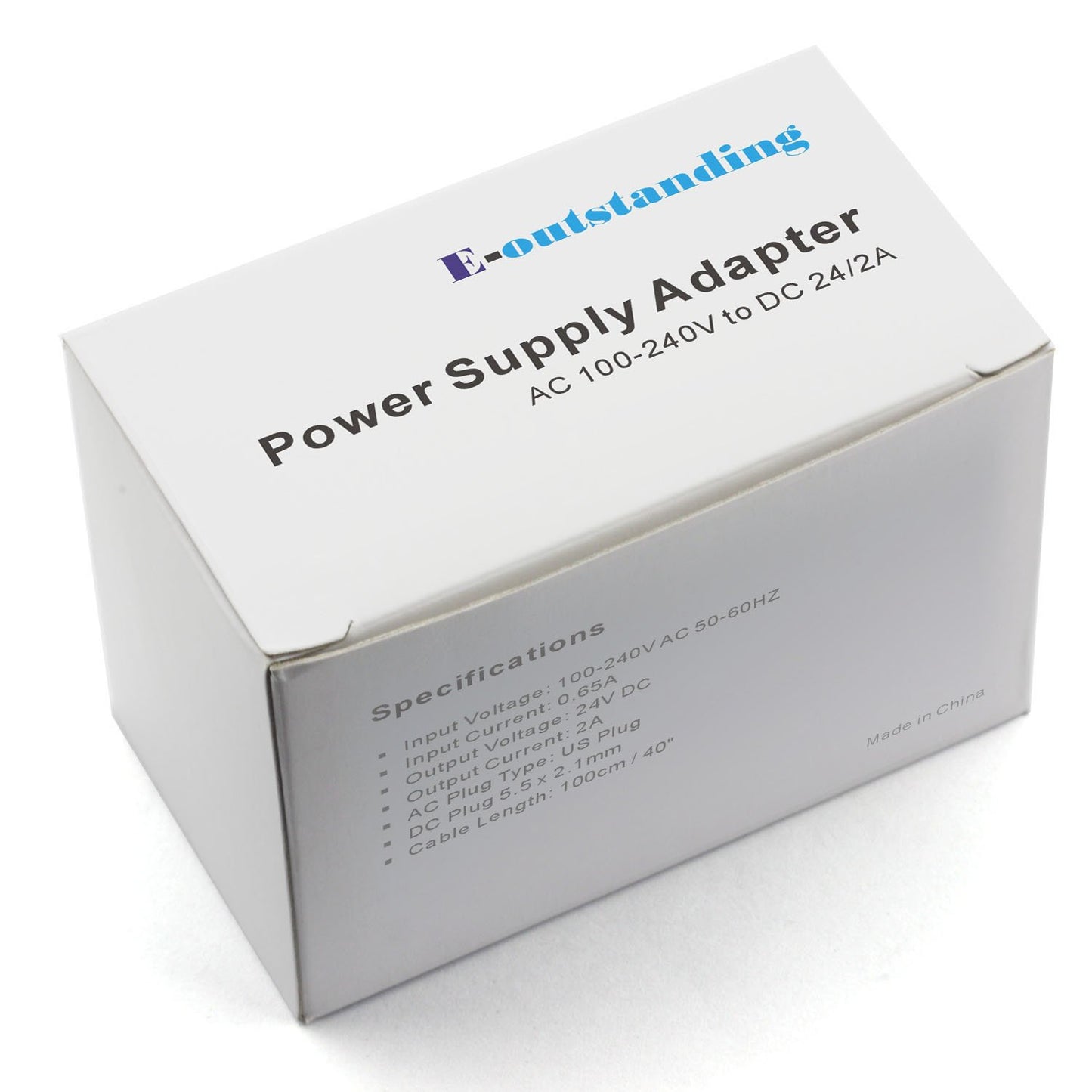 E-outstanding 24V 2A DC Power Supply Adapter 100-240V AC to 24V DC Power Transformer