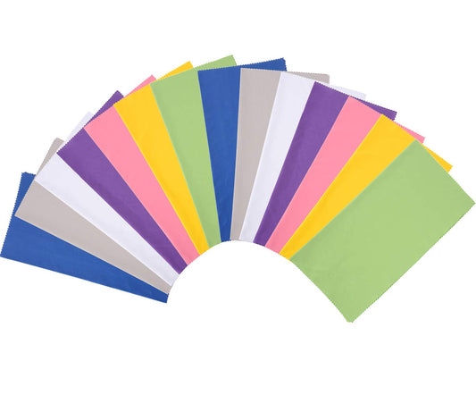 ColorYourLife 14-Pack Large Size (12x12 inches) Microfiber Cleaning Cloths for Laptop, Computer, Smart Phones, Tablets, Lenses, LCD Monitor, TV