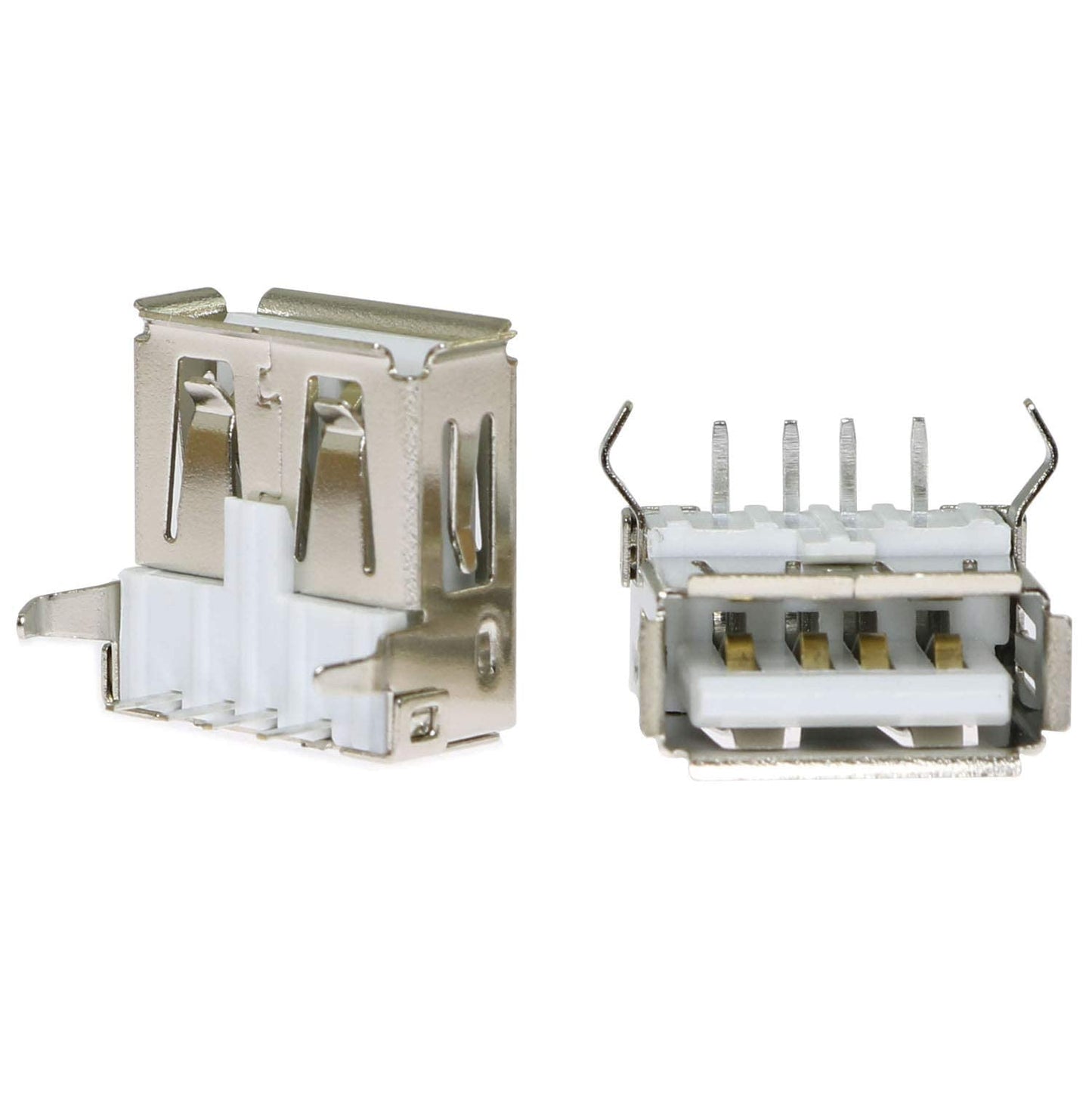 MEETOOT 10pcs 90 Degree 4-Pin USB Type A Standard Port Female Solder Jacks Connector PCB Socket USB-A Type SMT