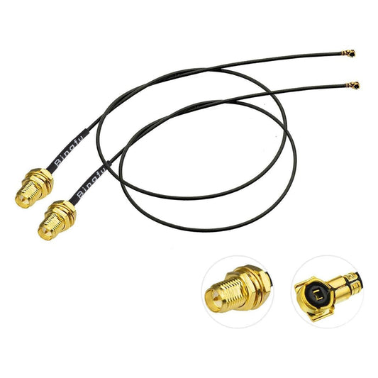 BINGFU Bulkhead Mount WiFi Antenna Cable 20cm 8 inch 2-Pack for Intel AX200NGW 8265AC 8265NGW 7265AC 9560AC M.2 NGFF Interface Wireless Network Card