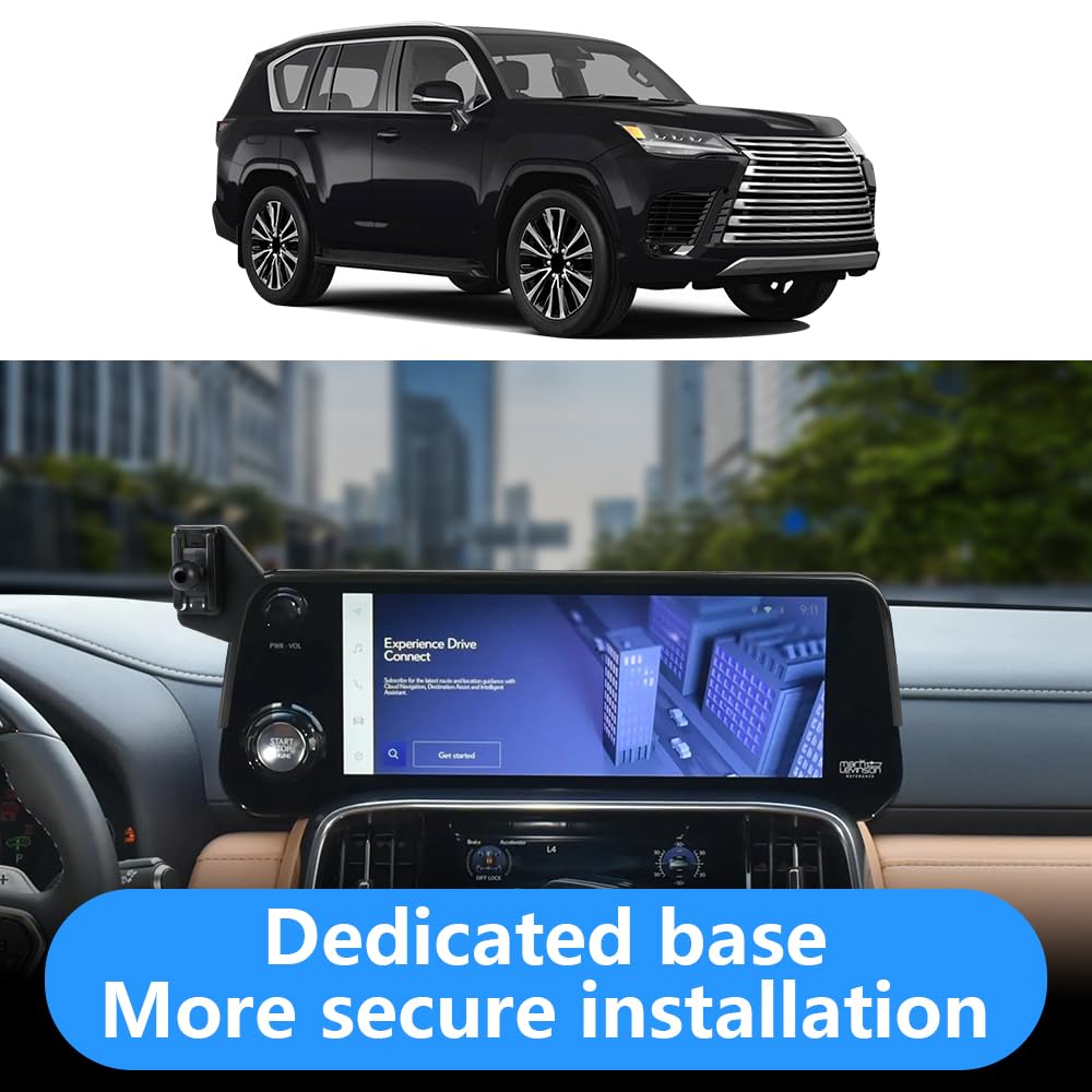 LUNQIN Car Phone Holder for Lexus LX 600 2022 2023 2024 2025 2026 and Lexus LX 700h 2025 2026 Auto Interior Accessories Best Cell Phones Mount