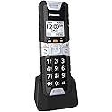 Panasonic Rugged Cordless Phone Handset Accessory Compatible with TGD8xx, TGE6xx and TGF9xx Series Cordless Phone Systems - KX-TGTA61B (Black)