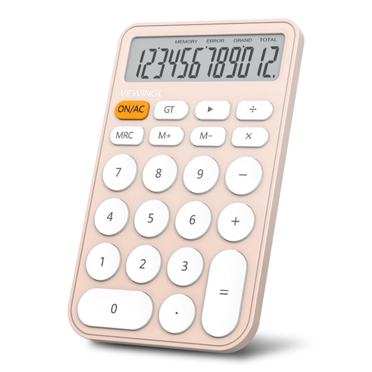 VEWINGL Standard Calculator, 12 Digit Large Display Desktop Calculator with Big Buttons for Office, School, Home & Business