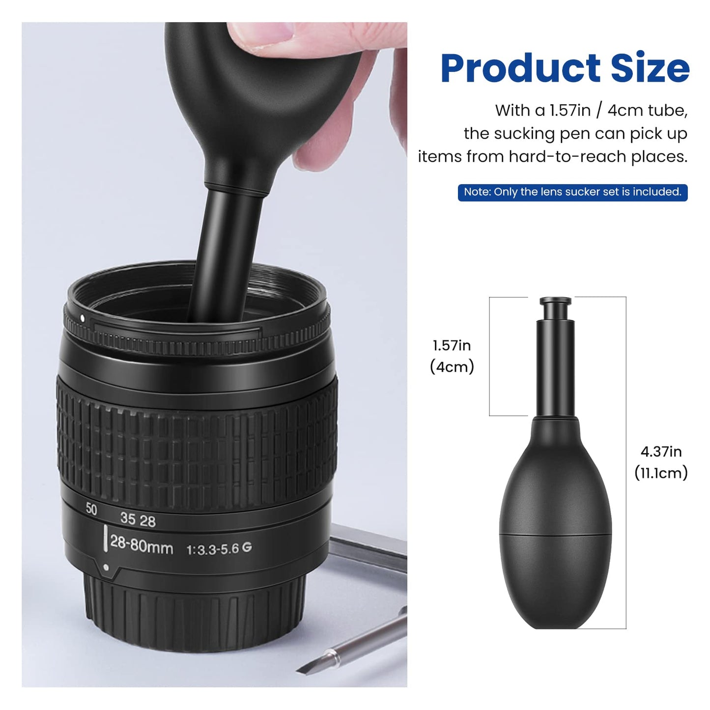 NEEWER 8-in-1 Lens Sucker Kit, IC Pick Up Vacuum Suction Pen with 7 Interchangeable Suction Cups Lens Repair Tool for Repair and Cleaning, Watches