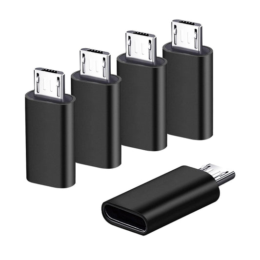 POHFP USB C to Micro USB Adapter 5Pack, Type C Female to Micro USB Male Convert Connector Support Charge and Data Sync Compatible with Samsung Galaxy…