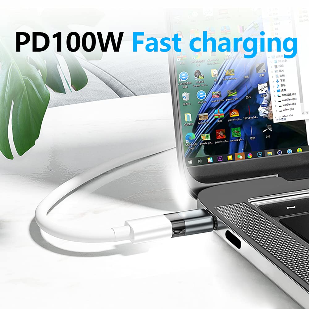 aucon Magnetic USB C Adapter, 24Pins Type C Connector, PD 100W Fast Charging 10Gbs Data Transfer
