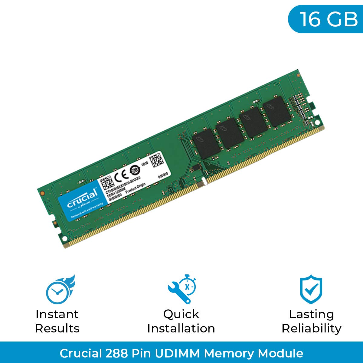 Crucial 16GB, 288-pin DIMM, DDR4 PC4-21300,