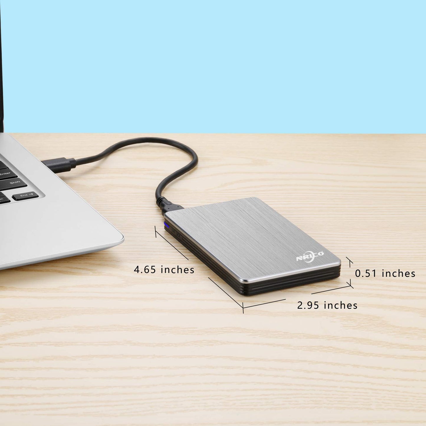 NRICO 500GB Portable External Hard Drive USB 3.0 HDD 2.5inch Storage Compatible for PC, Mac, Desktop,PS4 (500GB, Grey)
