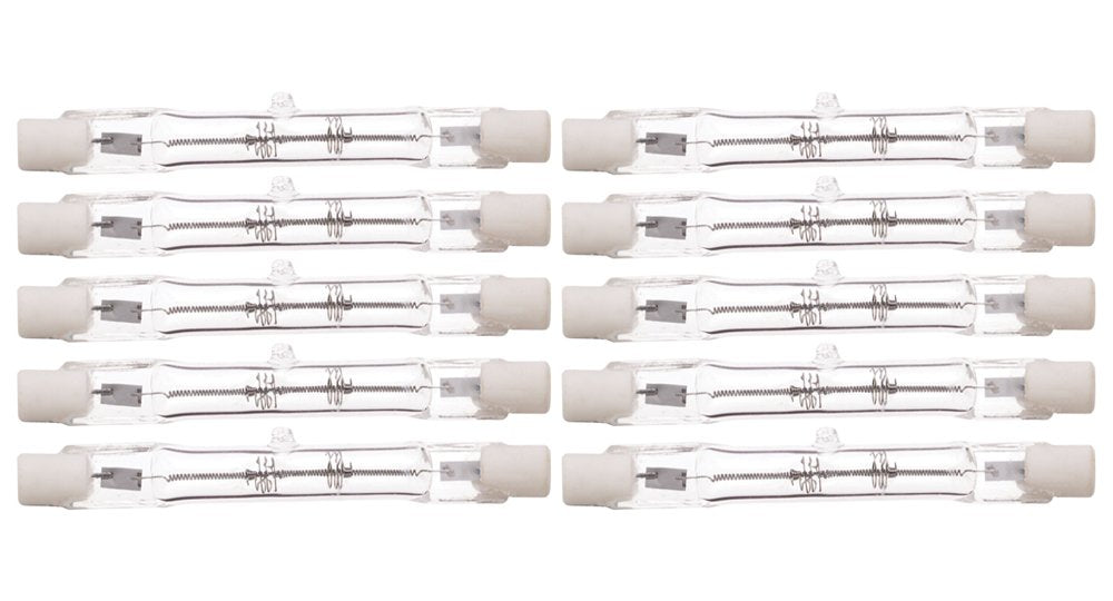 KOR 150W J-Type T3 Halogen Light Bulbs, 78mm R7S Base, 120V, 10-Pack