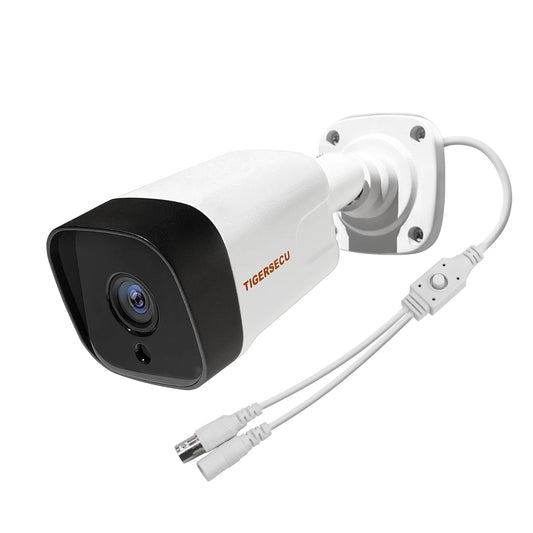 TIGERSECU 5MP Metal Long Range Security Camera for TVI, CVI, AHD, CVBS DVRs, Weatherproof for Indoor/Outdoor Use, Hybrid 4-in-1 with OSD Switch (Power