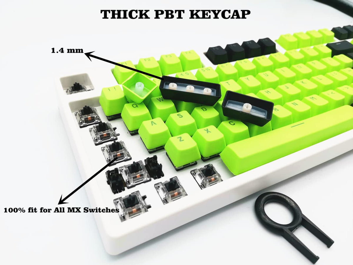 Custom keycaps 60 Percent,87/104 Keys Doubleshot PBT Backlit Keycaps Set OEM Profile for Cherry MX Switches Gaming Mechanical Keyboards