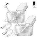 2-Pack Power Adapter Charger Cable Compatible with Ring Stick Up Cam Battery/Plug-in 3rd Gen/2nd Gen & Ring Pan Tilt Stick Up Camera, Indoor/Outdoor