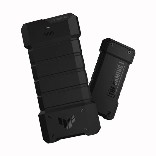 ASUS TUF Gaming A2 USB-C 3.2 Gen 2x2 SSD Enclosure, Dual M.2 NVMe PCIe Easy Install M.2 Q-Latch MIL-STD-810H Drop Resistant IP68 Waterproof Dustproof