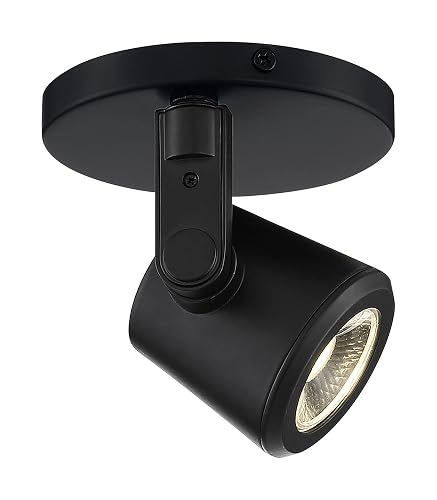 Nuvo Lighting 62/1107 12W LED Adjustable Taper-Back Monopoint Ceiling and Wall Spotlight, Black