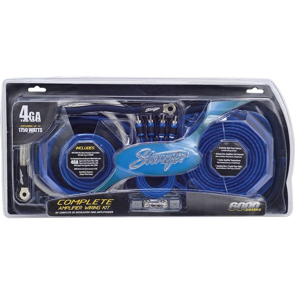 Stinger SK6641 4GA Amplifier Wiring Kit for Car Audio Systems up to 1750W