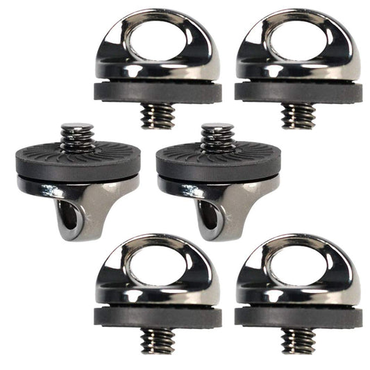 KingBra 6pcs 1/4" Quick Install Metal Screw Holder for Quick Release Camera Neck Strap