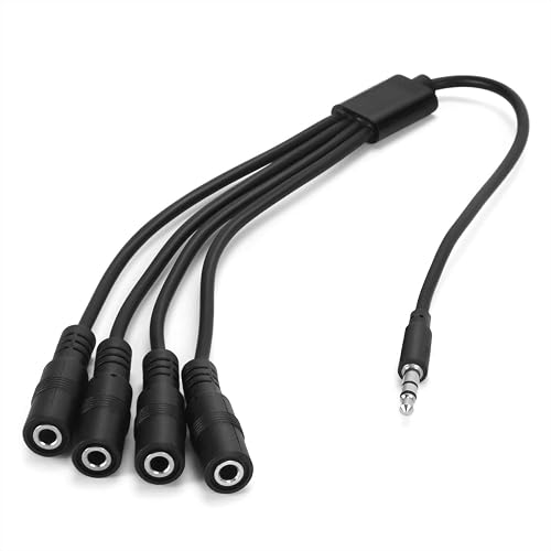 3.5mm Headphone Splitter Cable,ONXE 1/8 Inch AUX Stereo Jack Audio Splitter 1 Male to 2 3 4 Female Adapter Cable for Mp3 Player Mobile Phone Laptop