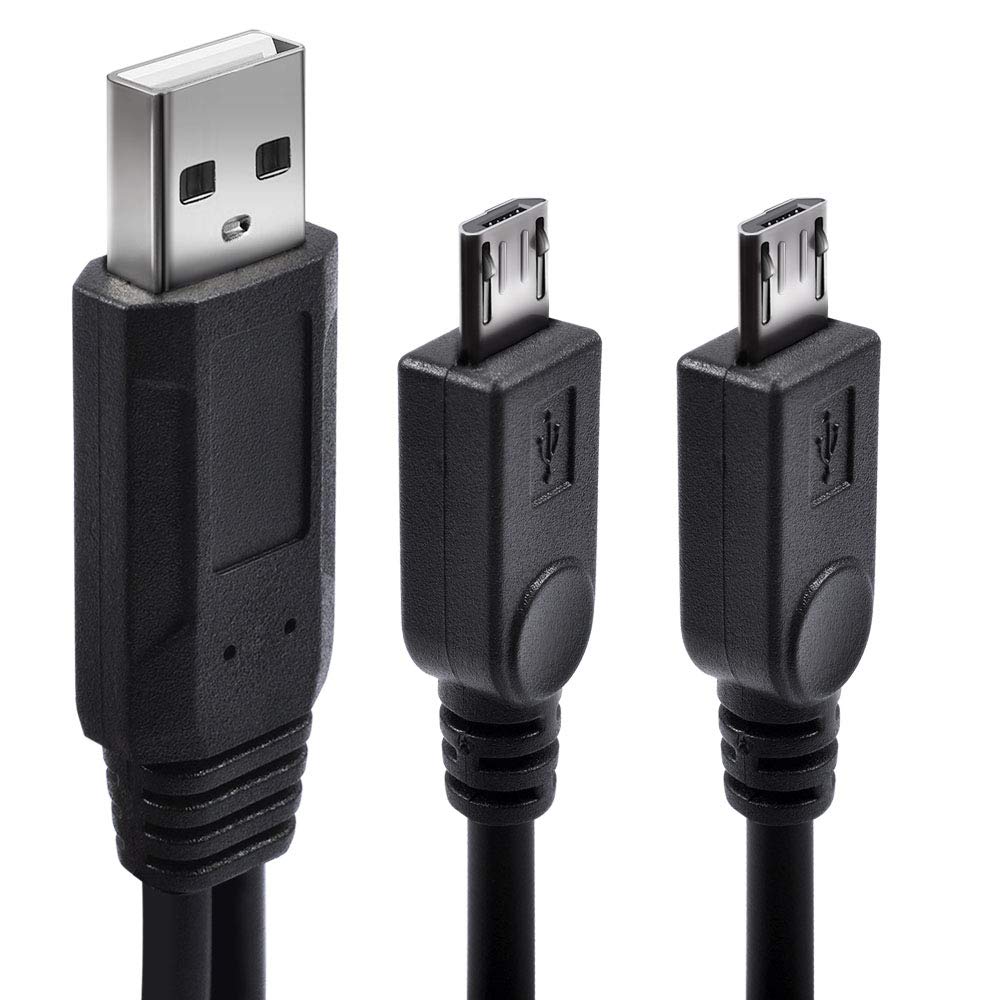 UCEC Dual Micro USB Charging Cable USB to Micro USB Splitter Adapter Android Charger Cord Data Transfer fit for Samsung Galaxy S7 Edge S6 S5 Note PS4
