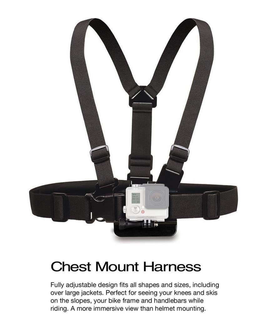 SSE Accessory Kit for GoPro HERO+, HERO4 Session, HERO4, HERO3+, HERO3, HERO2, HERO, & HERO+ LCD. Includes SSE 48" High Grade Heavy Duty Extendable