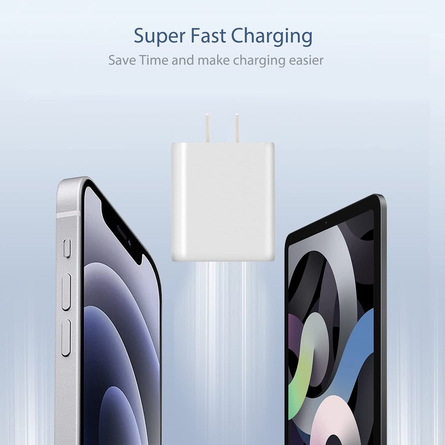 I IBACASE Dual USB C 33W Fast Wall Charger Mini Block QC3.2 Compatible with iPhone iPad Samsung Pixel and More