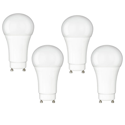 4 Pack Sunlite GU24 Base LED Bulb, Dimmable, 10 Watt (60 W Equivalent), CFL Replacement, 2700K Warm White, 800 Lumens, 25000 Hour Life Span