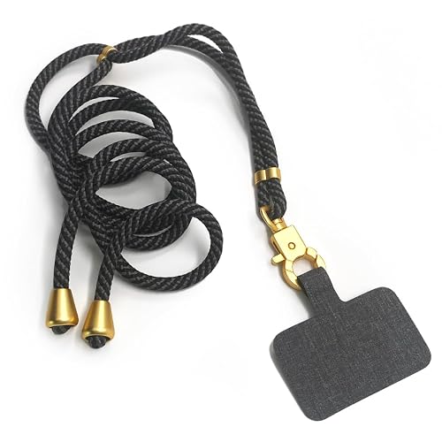 Tech Candy The Hookup Universal Lanyard Mobile Cell Phone Strap, Dark Slate - Quality, Wrist, Neck, Crossbody, Adjustable