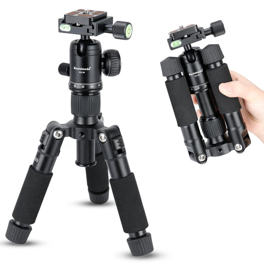 Koolehaoda Compact Mini Tripod, 20" Desktop Tripod with 360° Ball Head Aluminum Portable Small Tabletop Tripod Stand for DSLR Camera Video Camcorder