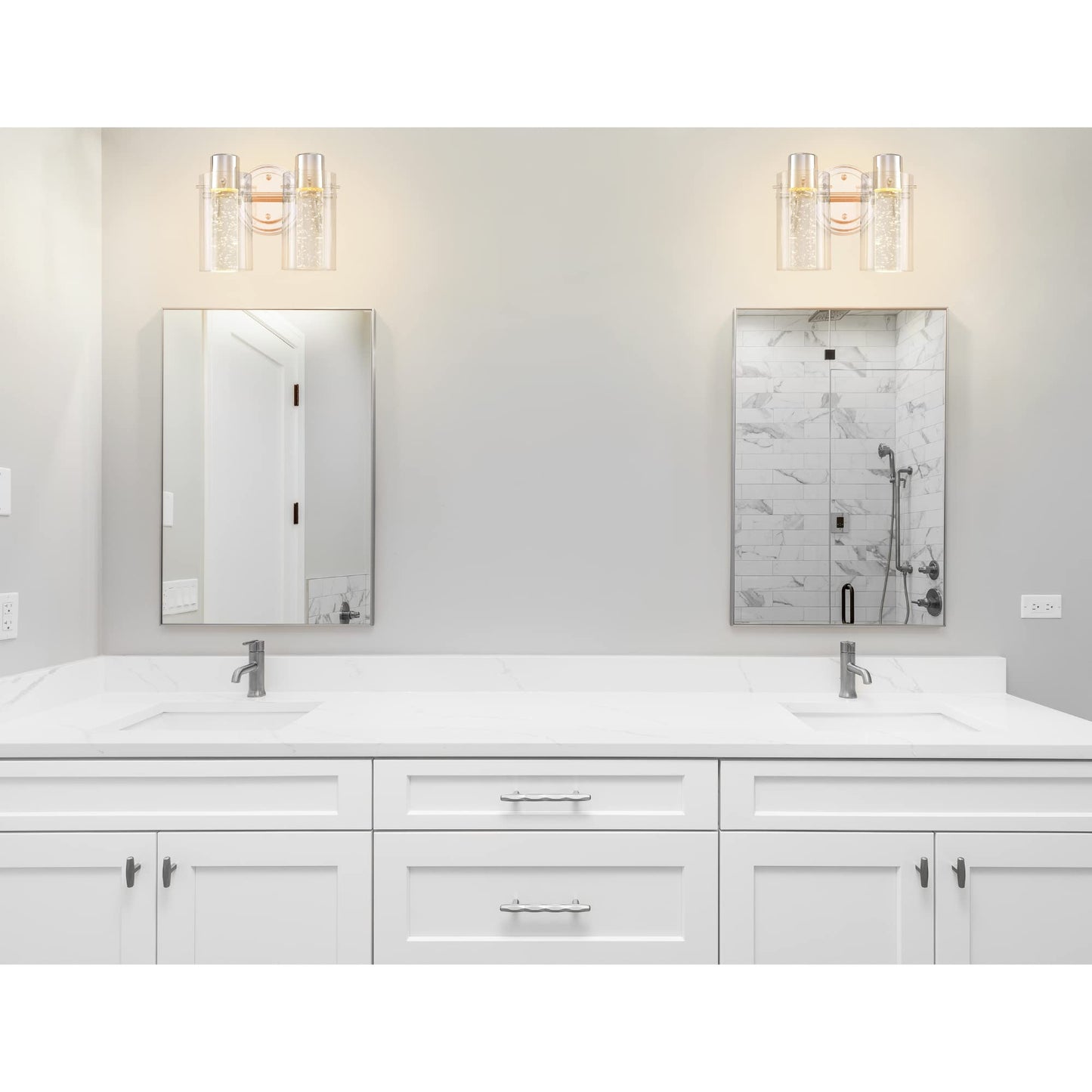 Ultralux Bubble Glass Integrated LED Vanity Light - Wall Mounted, TRIAC Dimmable 12W, 3000K Bathroom Sconce - Energy Efficient Modern Bathroom Light