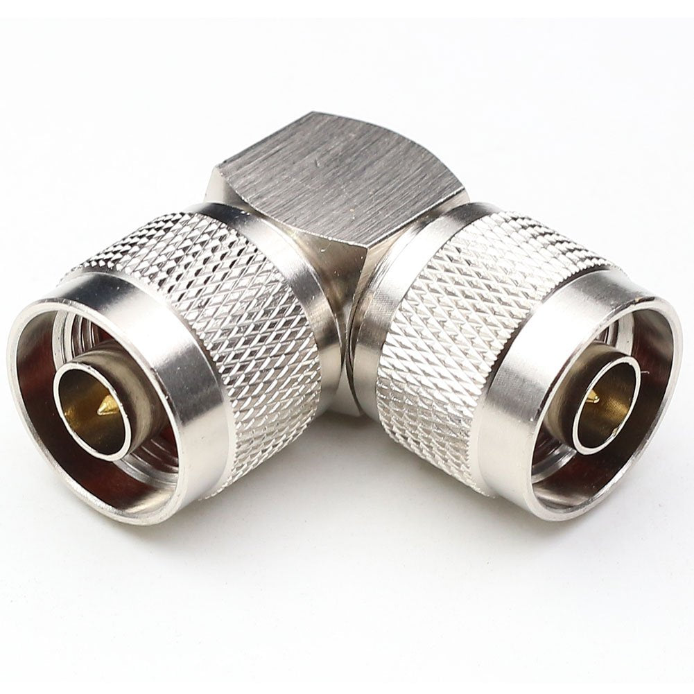 ANHAN N Type Connectors N Adapters N Type Coax Connector Walkie Talkie N adapters RF coaxial Cable Adapter (N Male to Male Right Angle)
