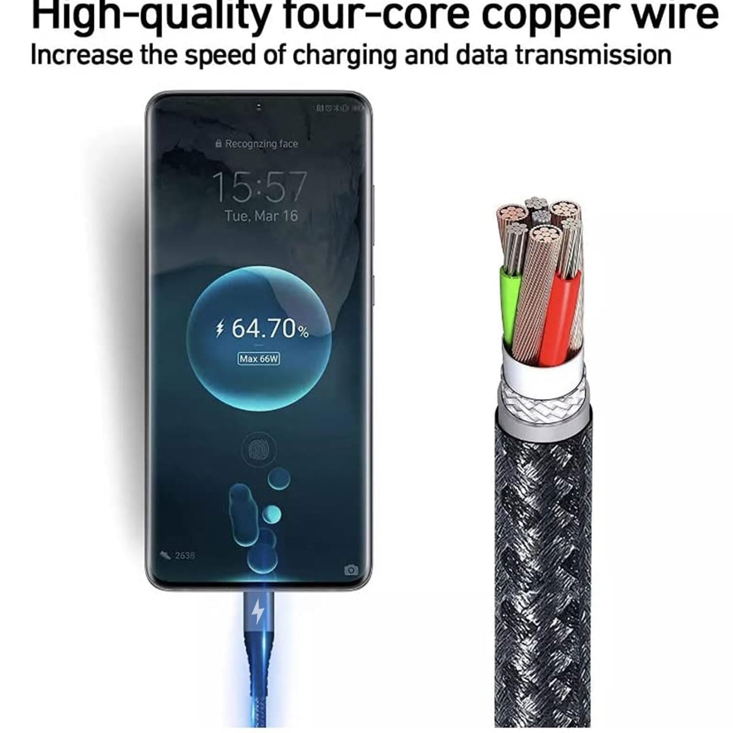 YTFCYIKBG 60W USB C to USB C Cable, C-Port Charging Cable, Type C to Type C Cable is Suitable for iPhone 16 15 Pro Plus Pro Max, iPad Pro/Air, MacBook