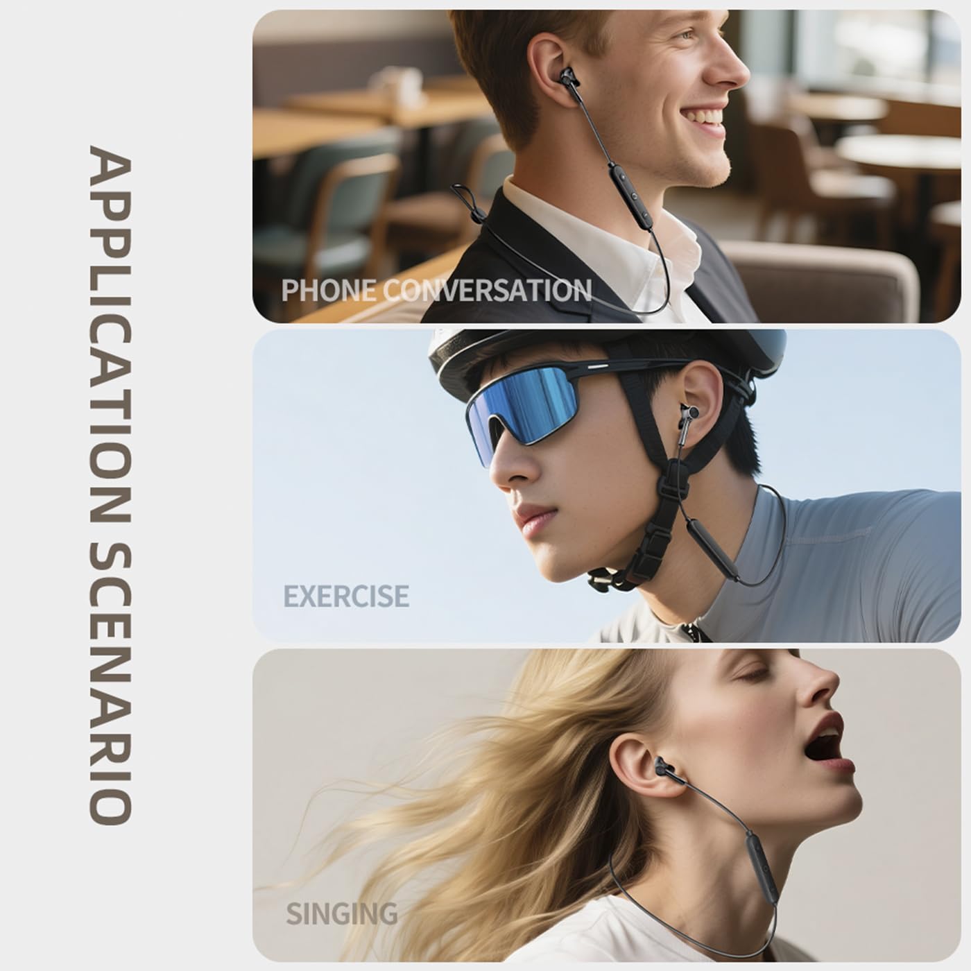 Magnetic Neckband Bluetooth Earbuds - call Noise-Canceling rich bass earphones with Mic,Wireless Neckband Headphones Noise Cancellation,IPX4…