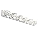 Aipsun 6 Lights 41in Crystal Vanity Lights Over Mirror Long Bathroom Lighting Fixture Modern LED Vanity Light for Bathroom,White Light 6000K