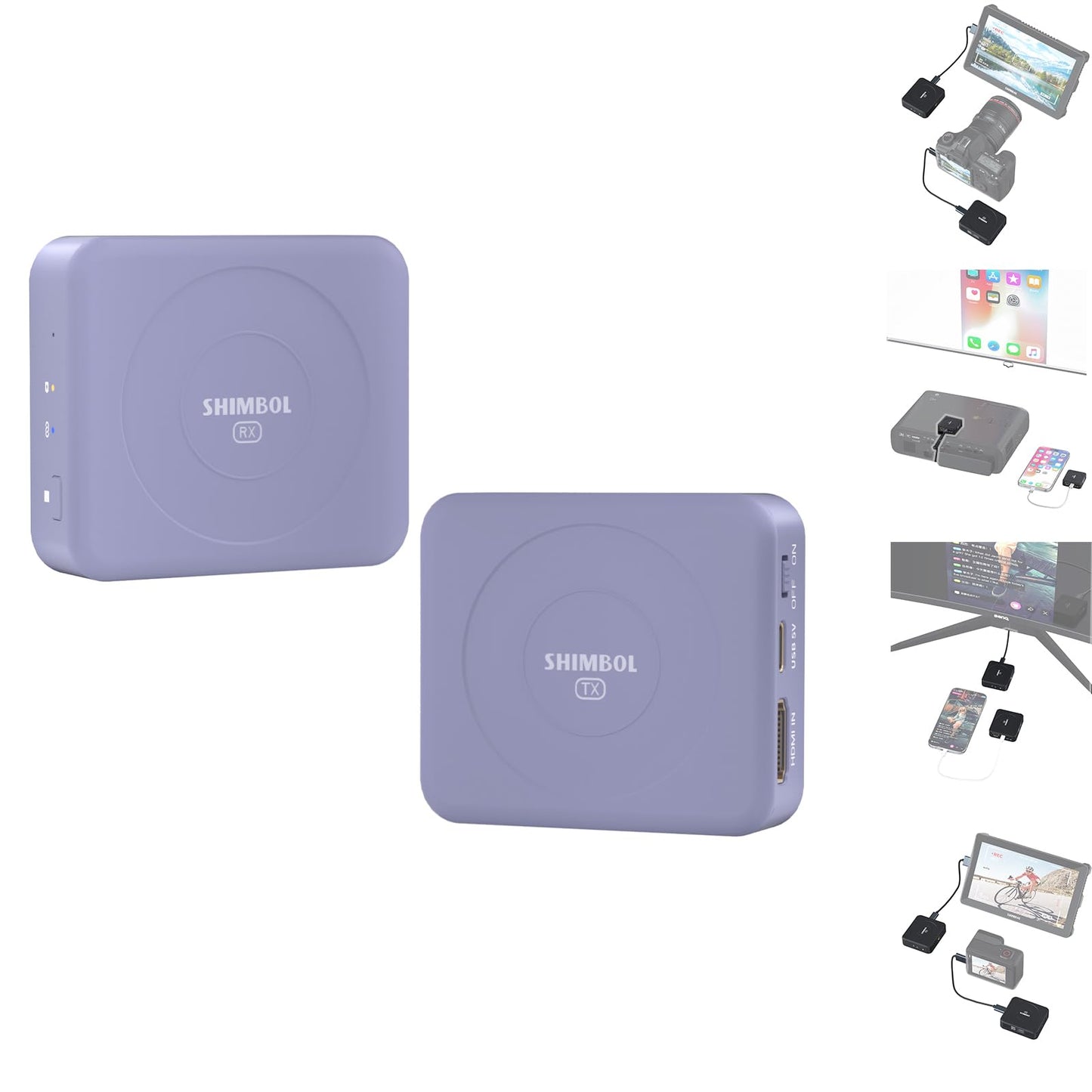 SHIMBOL TP Nano Wireless Video Transmission System Transmitter&Receiver for Phones and Cameras, 2000mAh Built-in Battery FHD Video 150m with 60ms