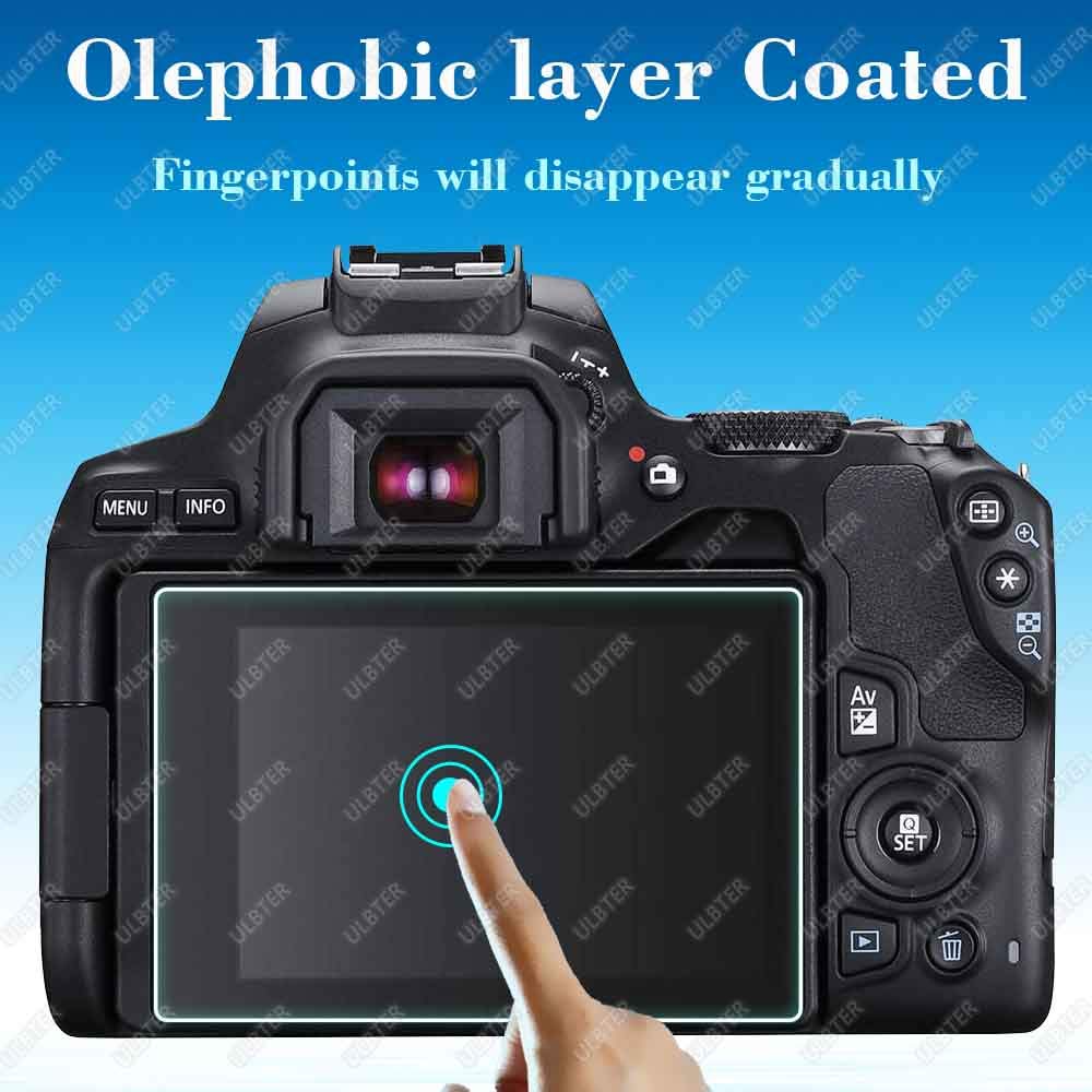 ULBTER Screen Protector for Canon EOS Rebel SL3 / 250D Camera & Hot Shoe Cover, [2+3Pack] 0.3mm 9H Hardness Tempered Glass Flim Anti-Scrach
