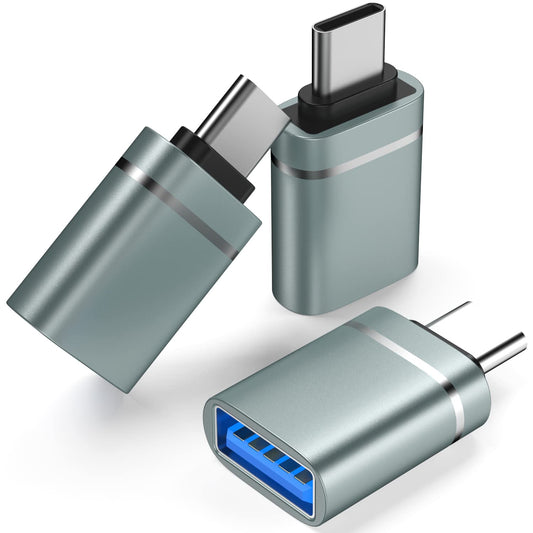 USB C to USB Adapter 3-Pack USB C Male to USB 3.0 Female Adapter Compatibllity for iMac 2021 for iPad Pro 2021 for MacBook Pro 2020 for MacBook Air…