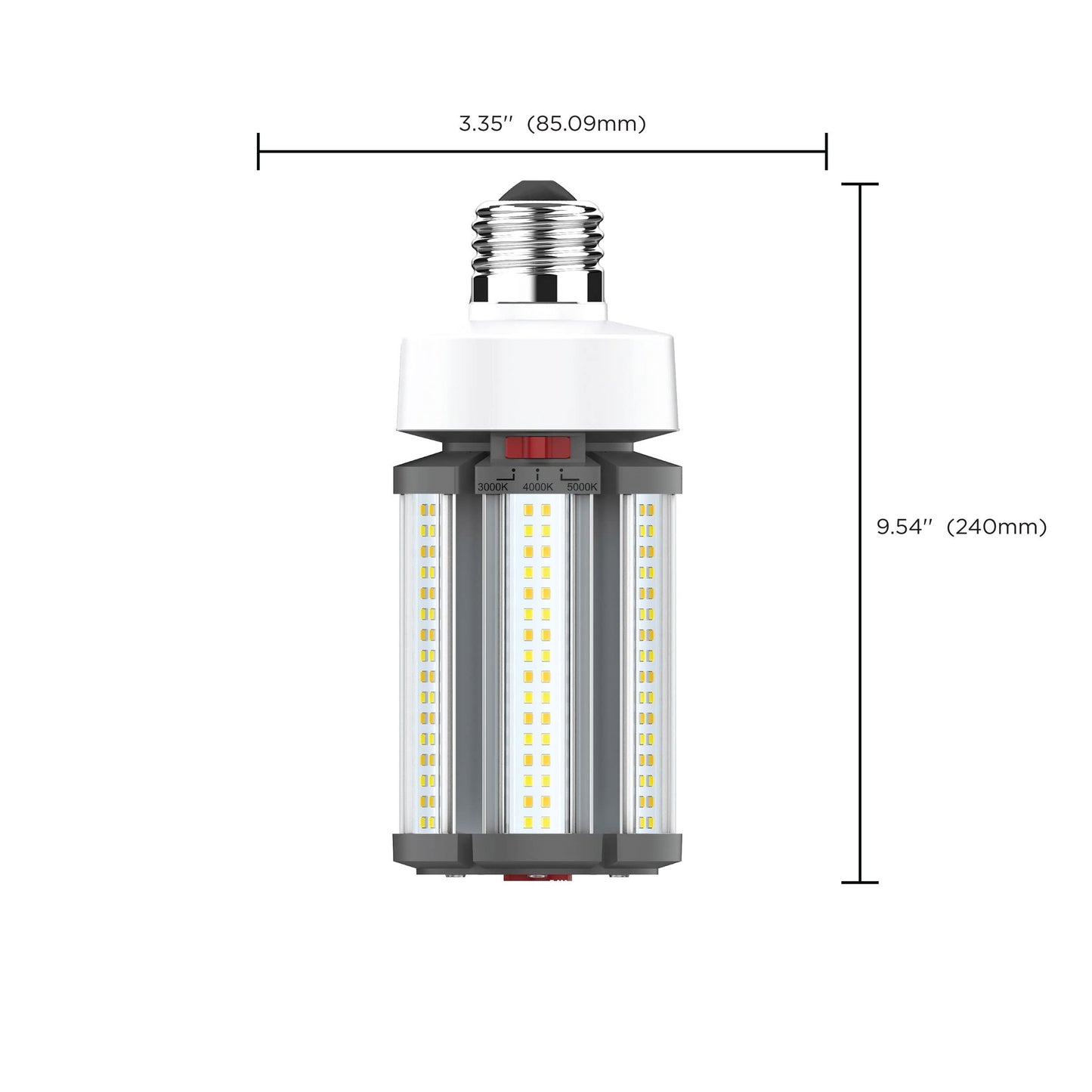 Satco S23140, Selectable LED Corncob Bulb, E26 Base, Replacement Bulb, 45W