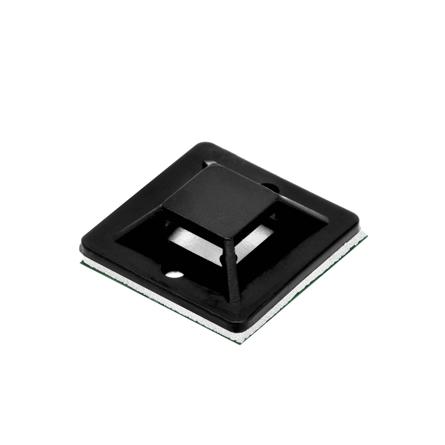 Conext Link 100 Pack Black Self Adhesive Cable Tie Zip Clamp Mount Clip Holder Base 3/4" (20X20mm ?19082?