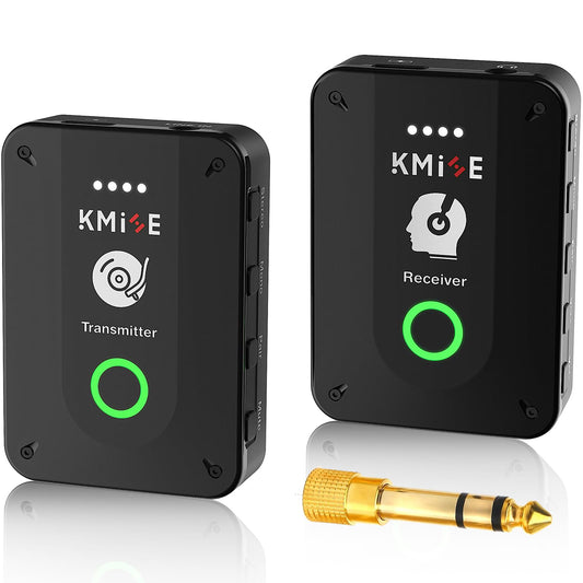 Wireless in-Ear Monitor System, Pro 2.4G Stereo/Mono Wireless IEM System with Transmitter and Receiver Automatic Pairing, for Studio, Band Rehearsal…