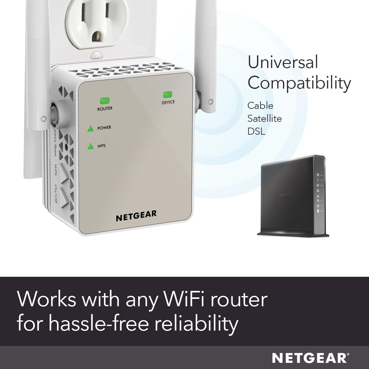 NETGEAR WiFi Range Extender (EX6120) - Add up to 1,500 sq. ft., 25 Devices - AC1200 Dual Band Wireless Signal Extender (Up to 1.2 Gbps Speed), Compact