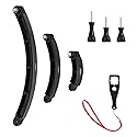 HSU 3 in 1 Curved Extension Arm Kit, Extension Pivot Arm Adjustable Monopod Bracket for GoPro Hero 13/12/11/10/9/8/7/6/5 Black, Session 5/4, DJI Osmo