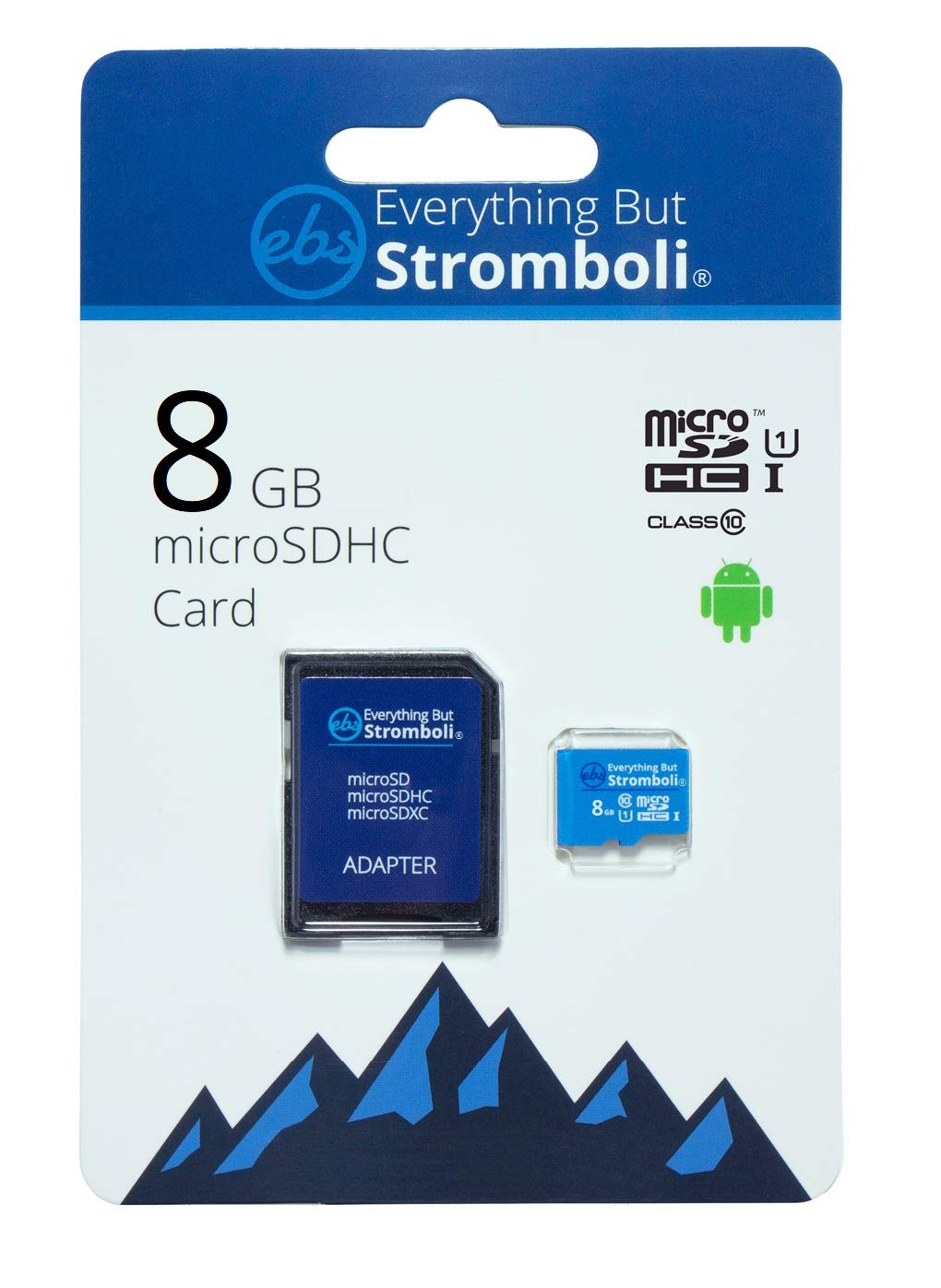 Everything But Stromboli 8GB MicroSD Memory Card for Kids Camera Class 10 U1 UHS-1 SDHC 8G Micro SD Card with Adapter