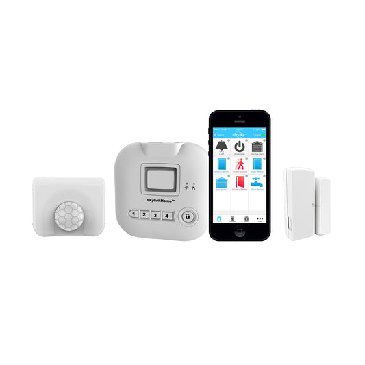 SKYLINK SK-150 Basic Starter Kit Connected Wireless Alarm Security Home Automation System, iOS iPhone Android Smartphone, Echo Alexa and IFTTT